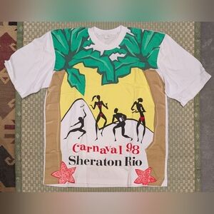 RARE Sheraton Rio Carnival 1998 Painted Graphic T-shirt Size Large